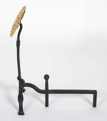 Large Brass Medallion Andiron
