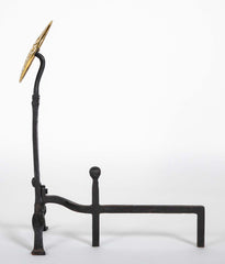 Large Brass Medallion Andiron