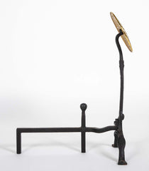 Large Brass Medallion Andiron