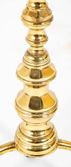 A Pair of Mid 20th Century Brass Andirons
