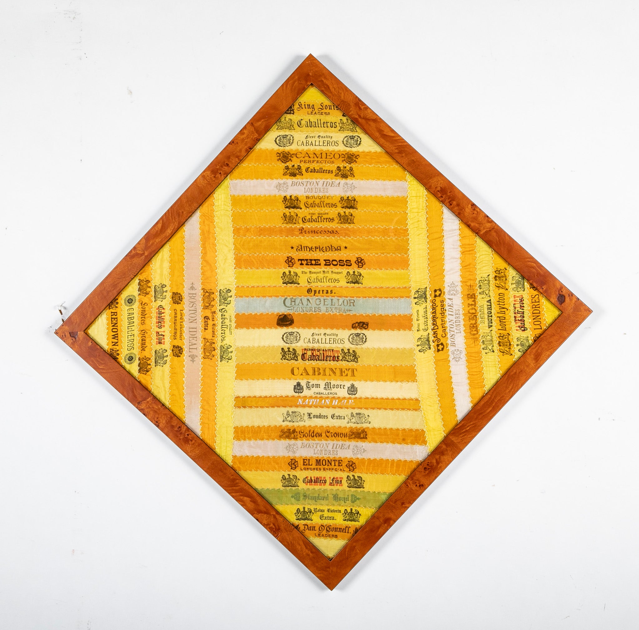 Late 19th Century Framed Tobacco Quilt