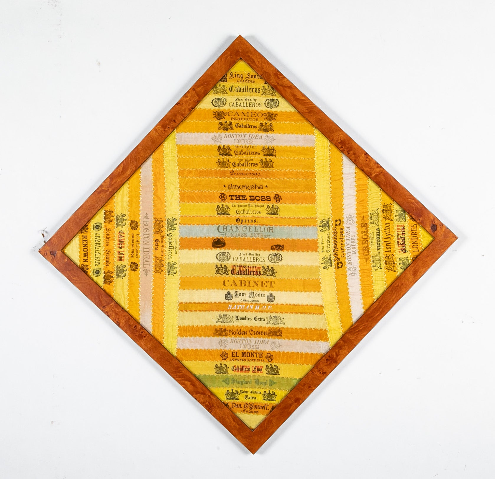 Late 19th Century Framed Tobacco Quilt