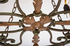 Vintage 4 Light Wrought Iron Chandelier