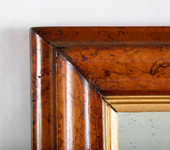 A Wonderful 19th Century Burled Elm Frame Mirror