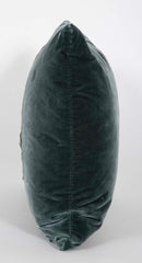 Three Silk Velvet Pillows with Antique Silk Embroidered Inset  -  Priced Individually