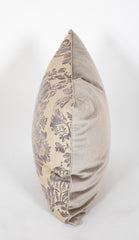 A Pair of Beige & Gray Fortuny Pillows  -  Also Priced Individually