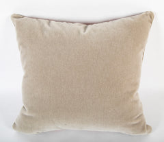 Bevilacqua Fabric Antique Pinkish Caccia ( Cut Velvet ) Pattern Pillow