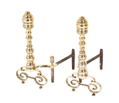 Brass Andirons from the Early 20th Century
