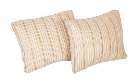 Pair of Cream & Gold Fortuny Malmaison Pattern Pillows  -  Priced Individually
