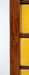 19th Century French Mahogany Cabinet with Yellow Leather Drawers