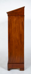 19th Century French Mahogany Cabinet with Yellow Leather Drawers