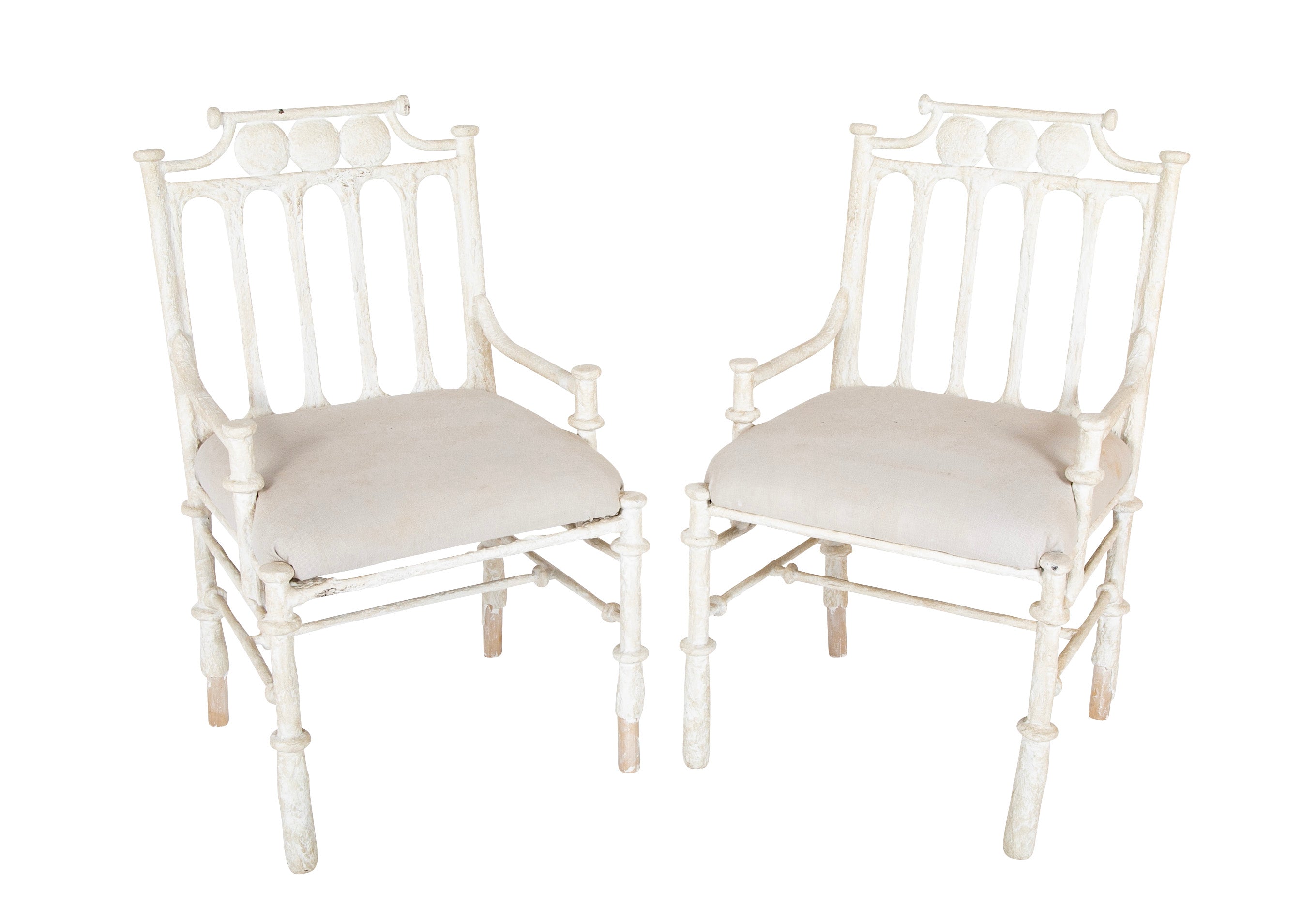 Four Plaster on Metal Chairs Four Plaster on Metal Chairs