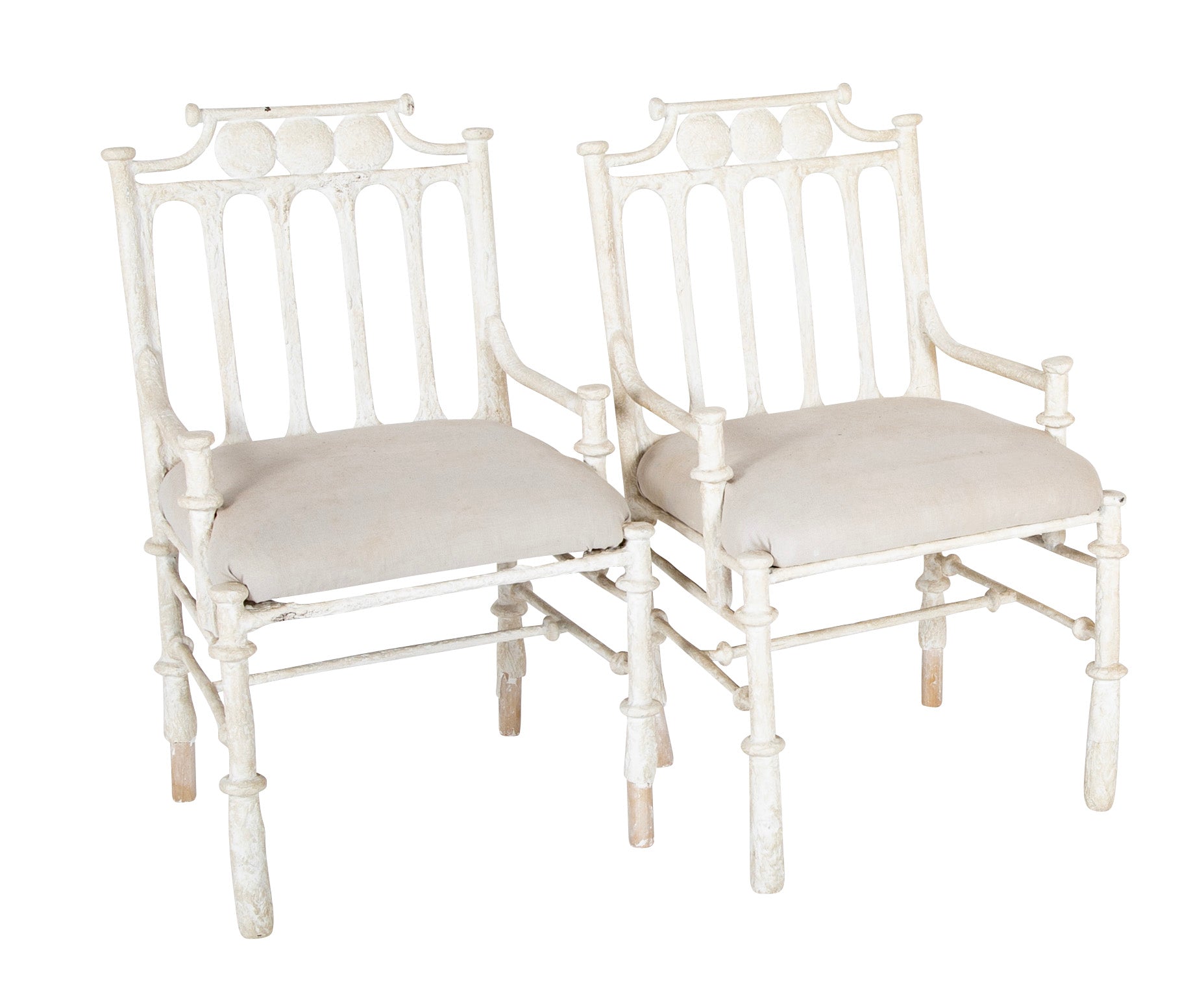 Four Plaster on Metal Chairs Four Plaster on Metal Chairs