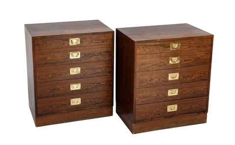 Pair of Campaign Bedside Tables