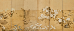 A Pair of Edo Period Late 17th- Early 18th century Japanese Screens