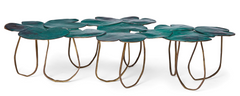 Bronze Lilypad Form Coffee Table by Paula Swinnen