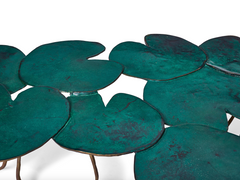 Bronze Lilypad Form Coffee Table by Paula Swinnen