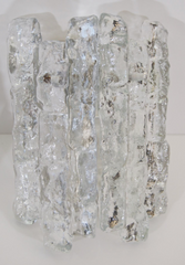 A Pair of Kalmar Ice Glass Wall Sconces
