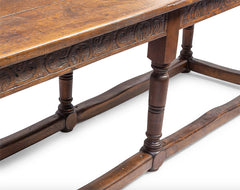 A Continental Walnut Refectory Table