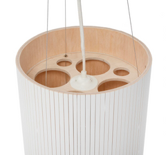 Large Scale White Lacquered Birch Lantern By Seppo Koho
