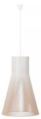 Large Scale White Lacquered Birch Lantern By Seppo Koho