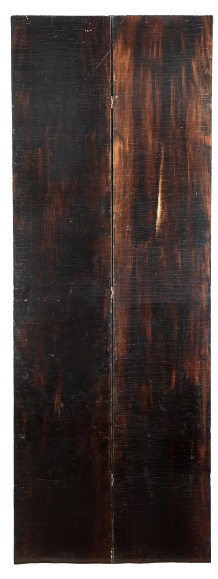 Early 19th Century Chinese Qing Dynasty Black Lacquer Screen