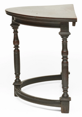 Pair of 18th Century Italian Baroque Demilune Tables