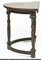 Pair of 18th Century Italian Baroque Demilune Tables