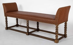 Jacobean Style Barley Twist Bench by John Rosselli