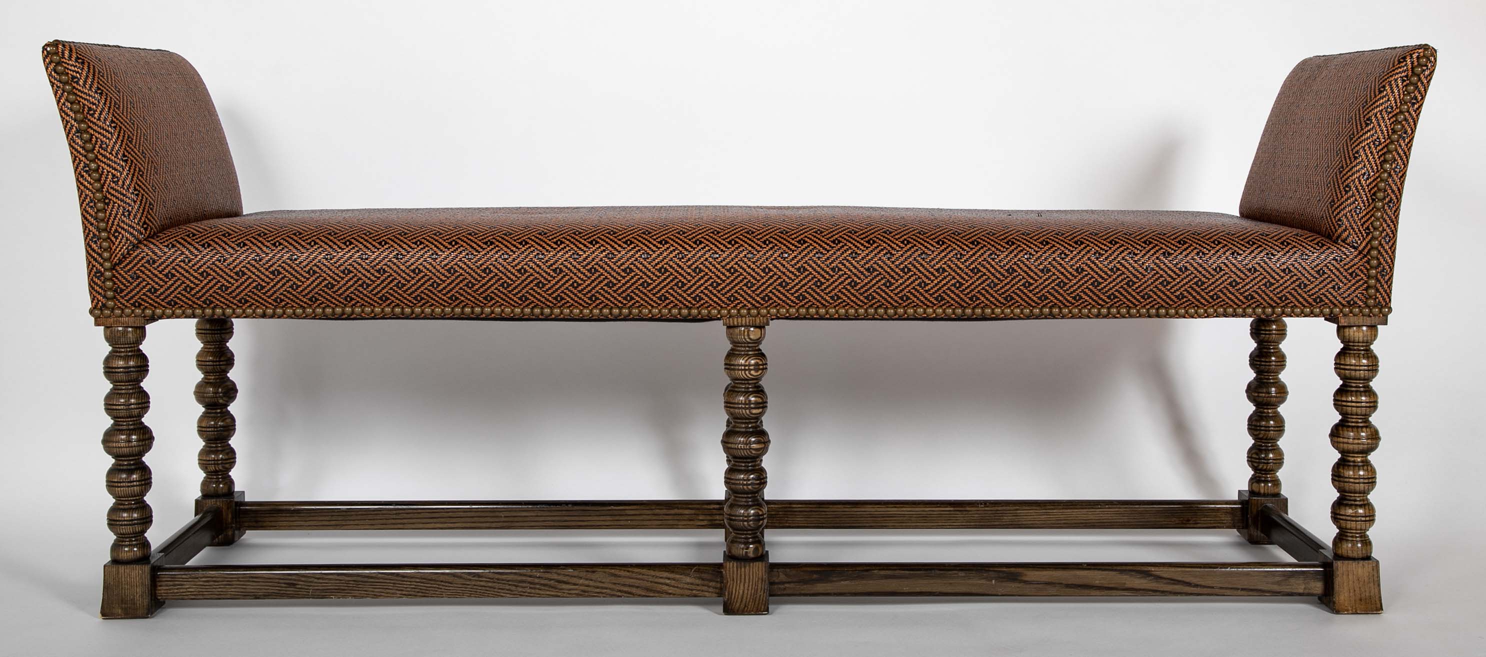 Jacobean Style Barley Twist Bench by John Rosselli
