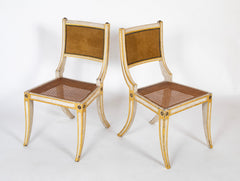 Pair of 19th Century Continental Painted Klismos Chairs