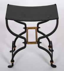 A French Mid-Century Iron Stool