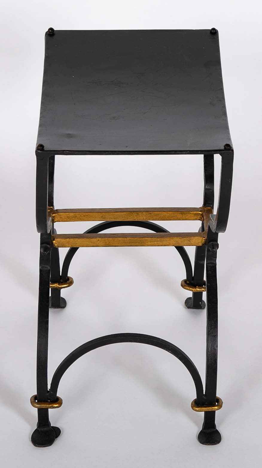 A French Mid-Century Iron Stool