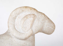 A Pair of Early 20th Century Carved Stone Rams