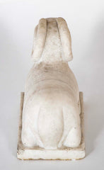 A Pair of Early 20th Century Carved Stone Rams