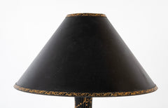 A Chinoiserie Fluted Teardrop Wood Table Lamp