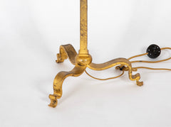 A Pair of Gilt Iron Floor Lamps
