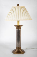 Pair of Chapman Bronze and Pewter Lamps