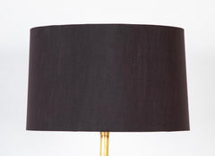 A Pair of Mid-Century Scandinavian Brass & Teak Floor Lamps