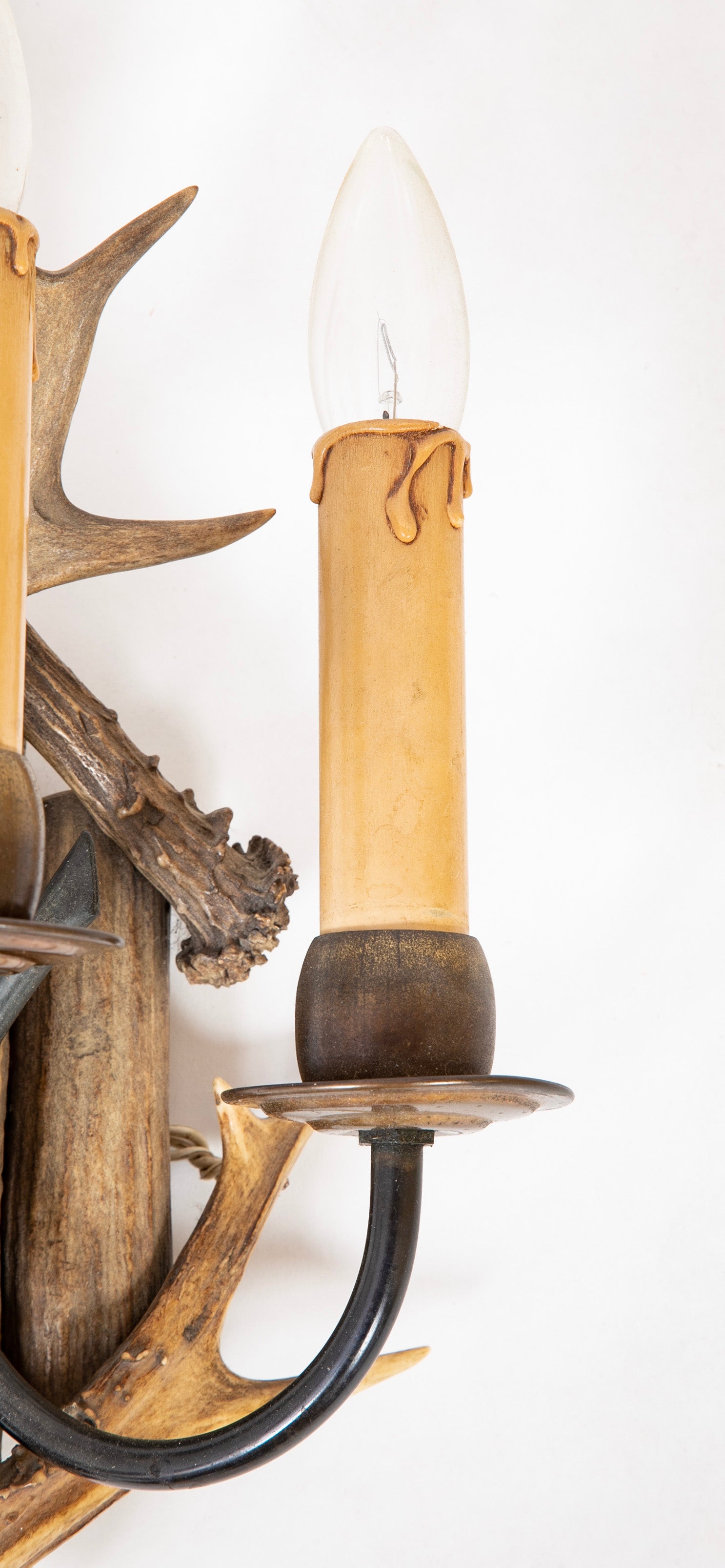 Early 20th Century French Antler Wall Sconce
