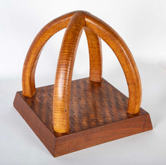Late 19th Century Tiger Maple Parquetry Sculpture
