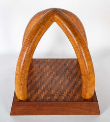 Late 19th Century Tiger Maple Parquetry Sculpture