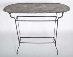 Pair of Zinc Top Garden Console Tables