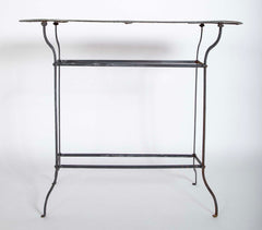 Pair of Zinc Top Garden Console Tables
