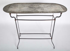 Pair of Zinc Top Garden Console Tables