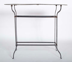 Pair of Zinc Top Garden Console Tables