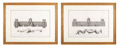 Pair of Carolius Nolli Engravings of Italian Architect Luigi Vanvitelli's Royal Palace of Caserta