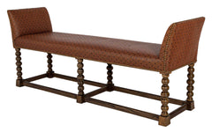 Jacobean Style Barley Twist Bench by John Rosselli