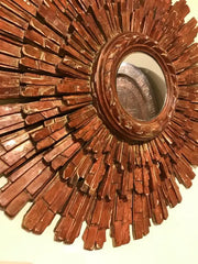 Italian Red Bol Starburst Mirror by Palladio