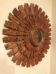 Italian Red Bol Starburst Mirror by Palladio